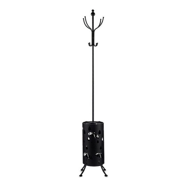 Clothes rack Umbrella stand Black Metal (44 x 185 x 44 cm)