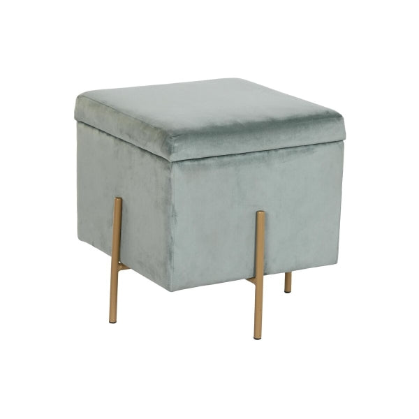 Support de jambe DKD Home Decor Metal Turquoise Polyester (45 x 45 x 45 cm)