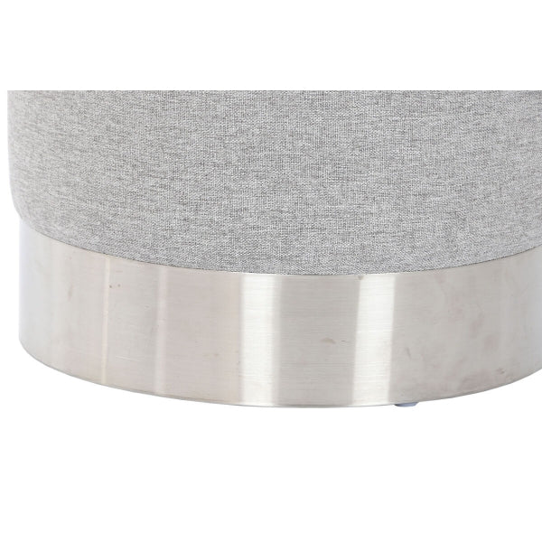 Soporte para Piernas Home ESPRIT Gris Plata 35 x 35 x 42 cm